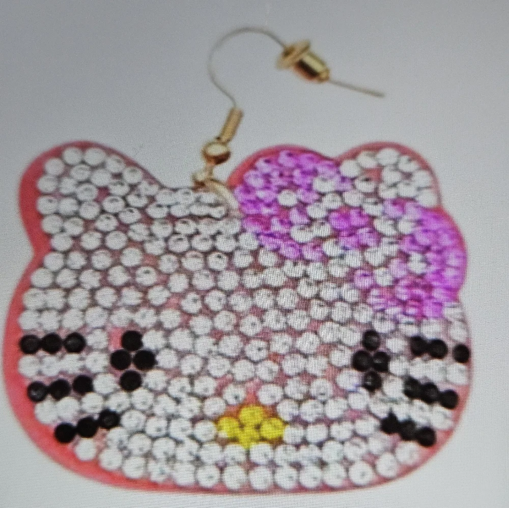 DIVAS LiMiTED Rhinestone Kitty Earrings - Picture 4 of 4